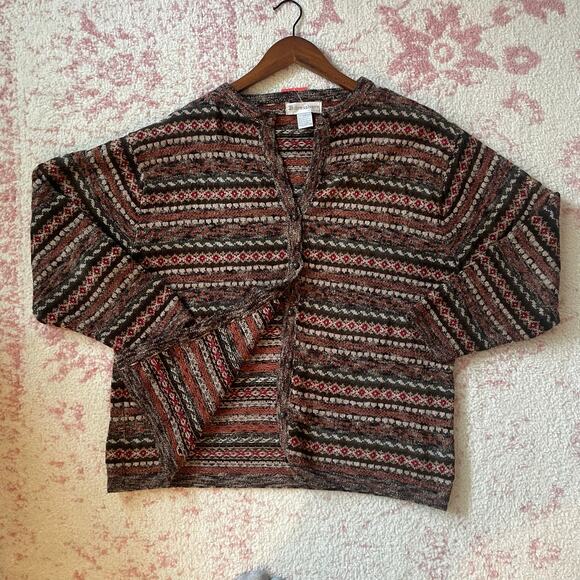 Vintage 90s 2000s Cottagecore Grandpa Cardigan - Picture 3 of 8